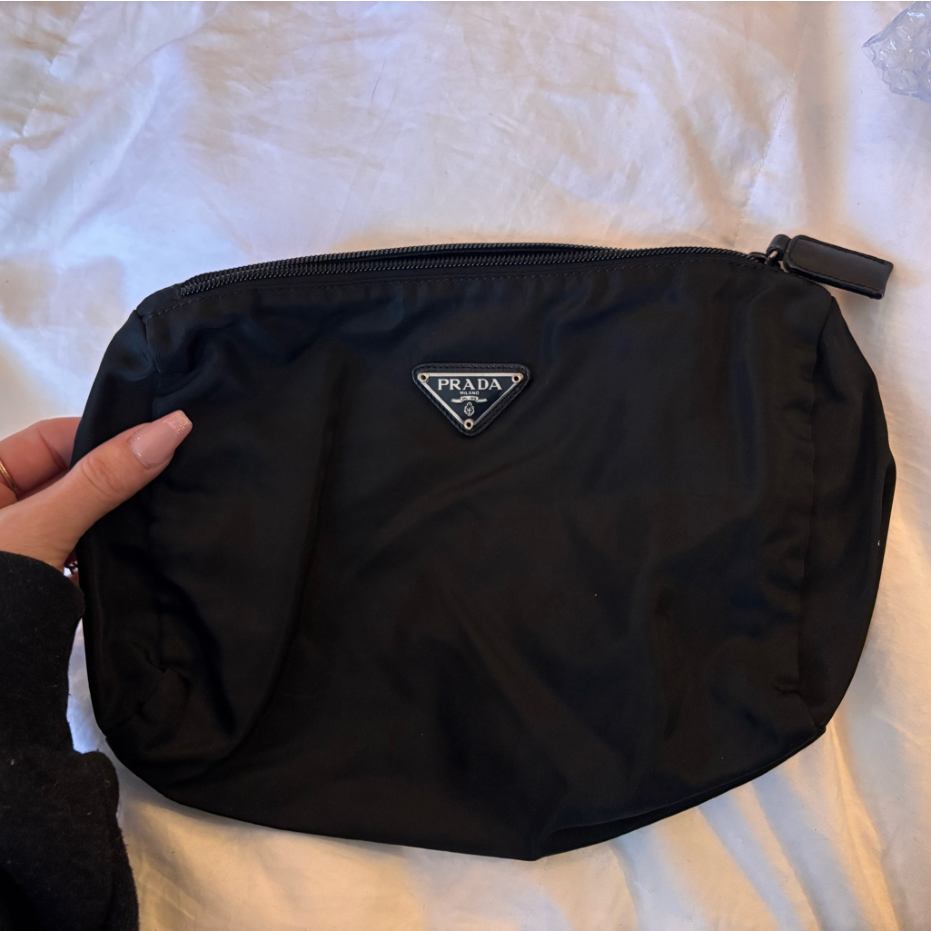Prada Large Black Tessuto Toiletry Bag